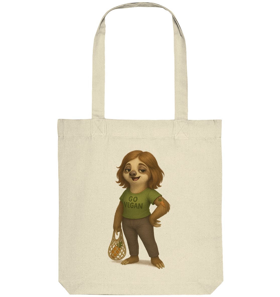 Slothies – Melanie Möhrchen – Vegan-Aktivistin mit Karotten-Tattoo - Organic Tote-Bag