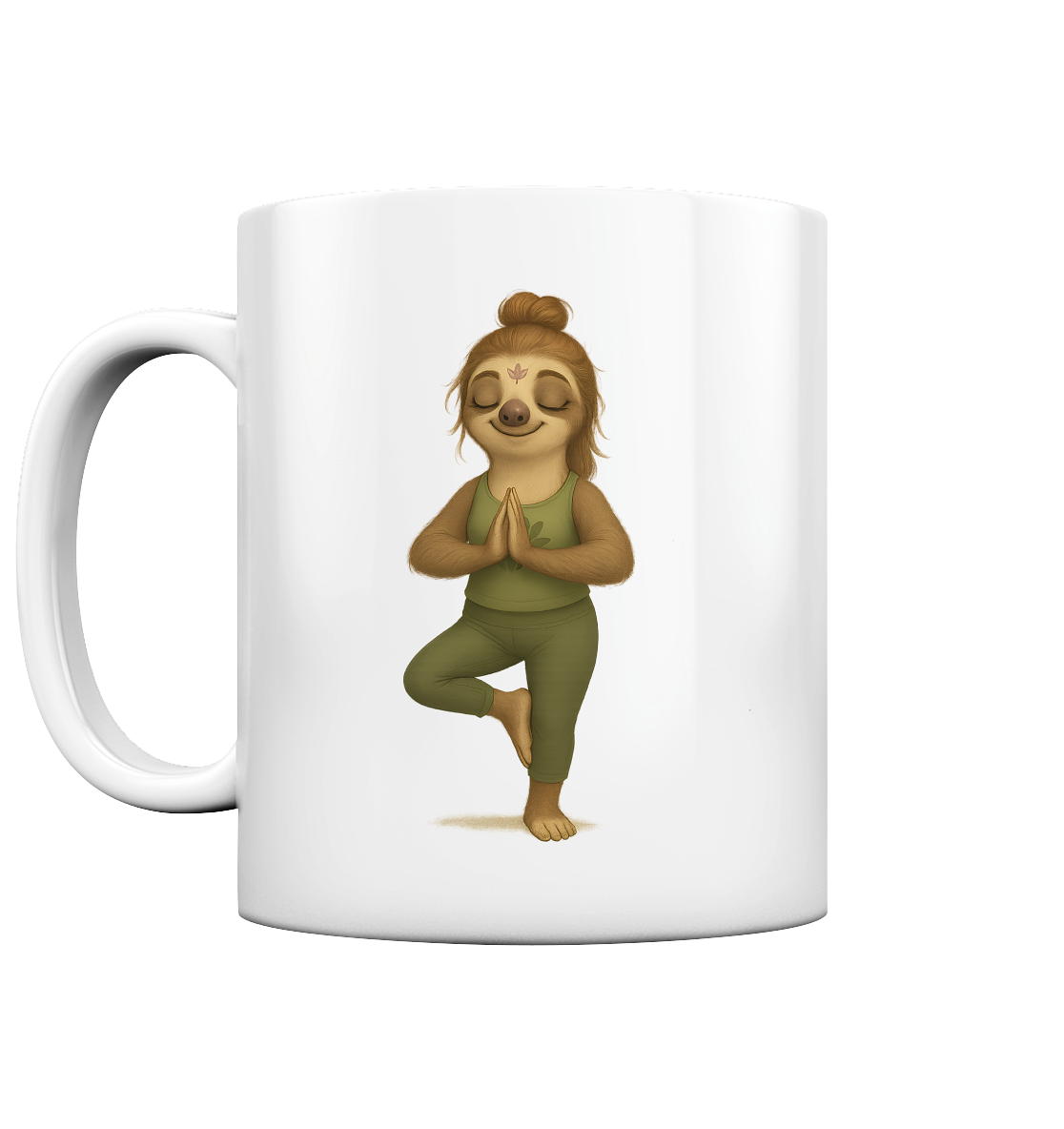 Slothies – Britta Balance – Yoga-Studio-Betreiberin mit permanentem Om - Tasse glossy