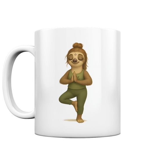 Slothies – Britta Balance – Yoga-Studio-Betreiberin mit permanentem Om - Tasse glossy