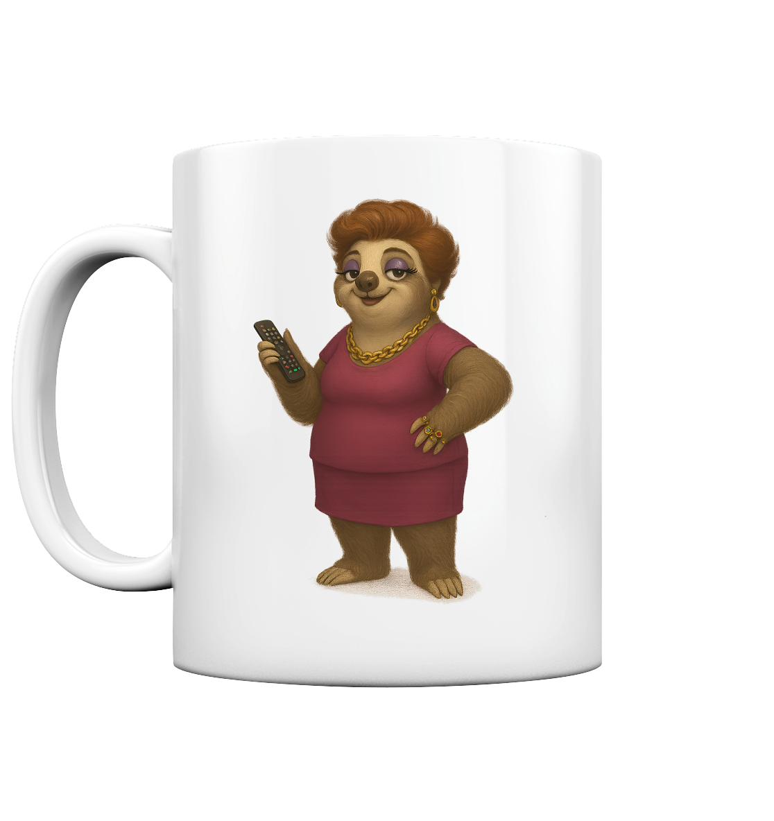 Slothies – Babsi Bling – QVC-Fanatikerin mit 400 Ringen - Tasse glossy