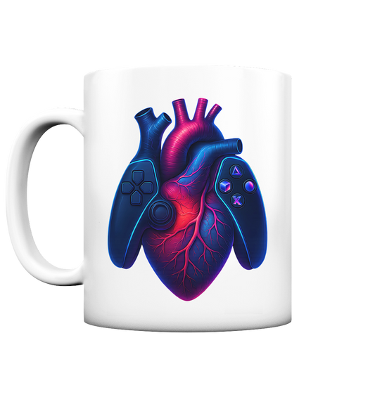 Heart of a Gamer – Pixel Pulse - Tasse matt