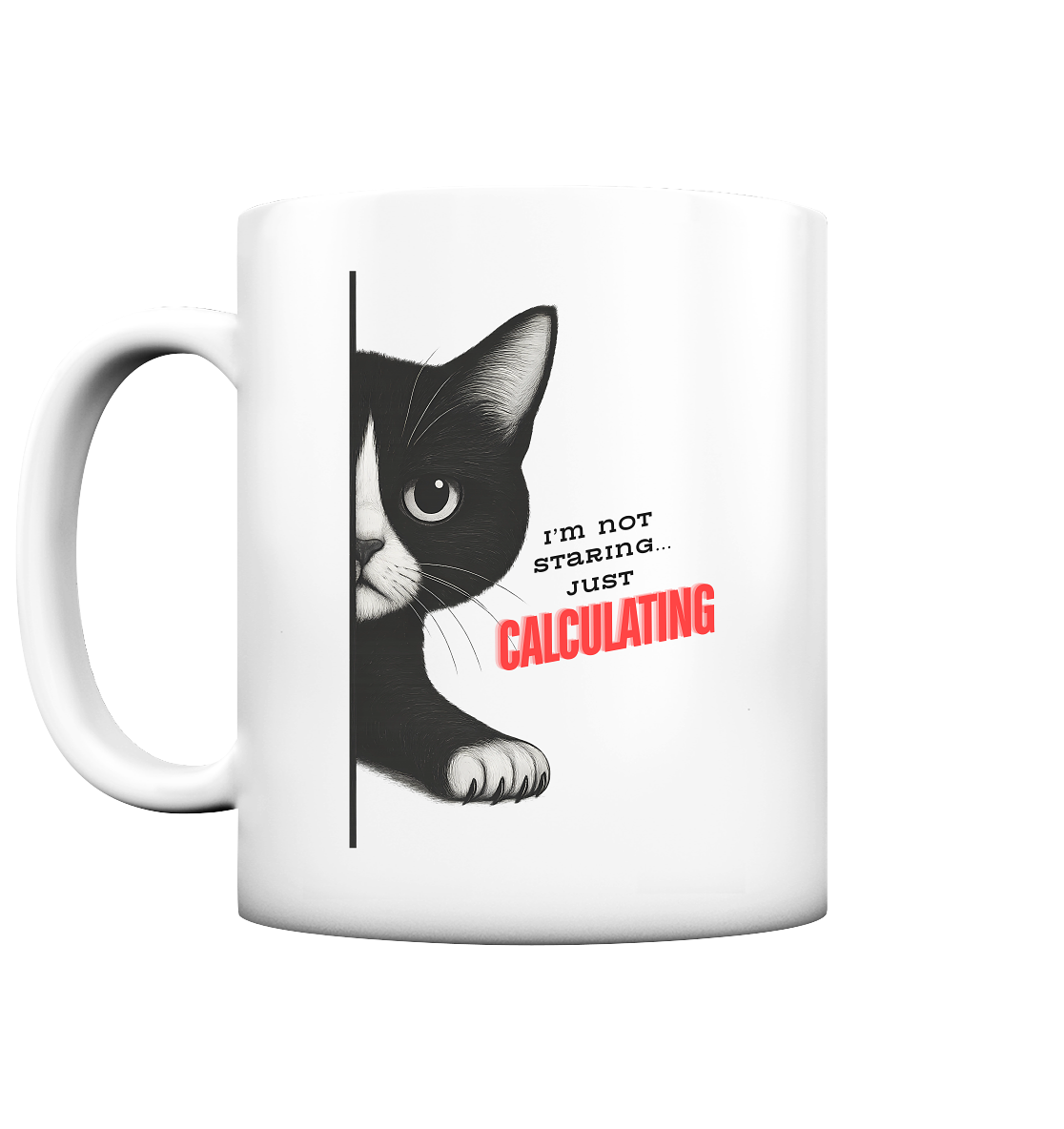 „Calculating Cat“ - Tasse matt