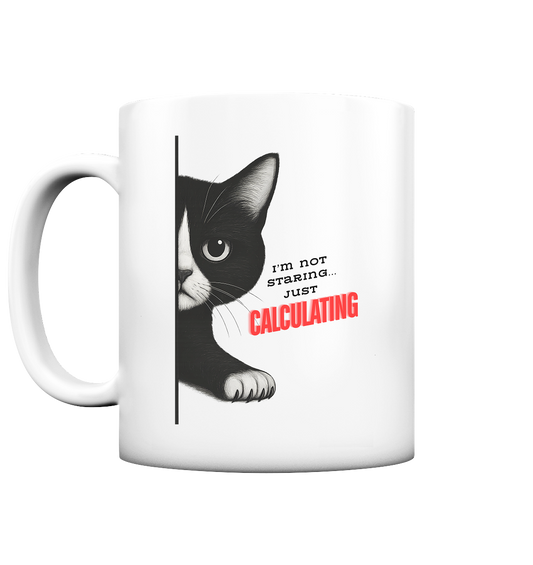 „Calculating Cat“ - Tasse matt