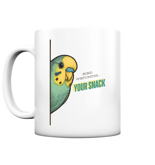 Bird Watching… YOUR SNACK – Wellensittich Tasse Mint - Tasse matt