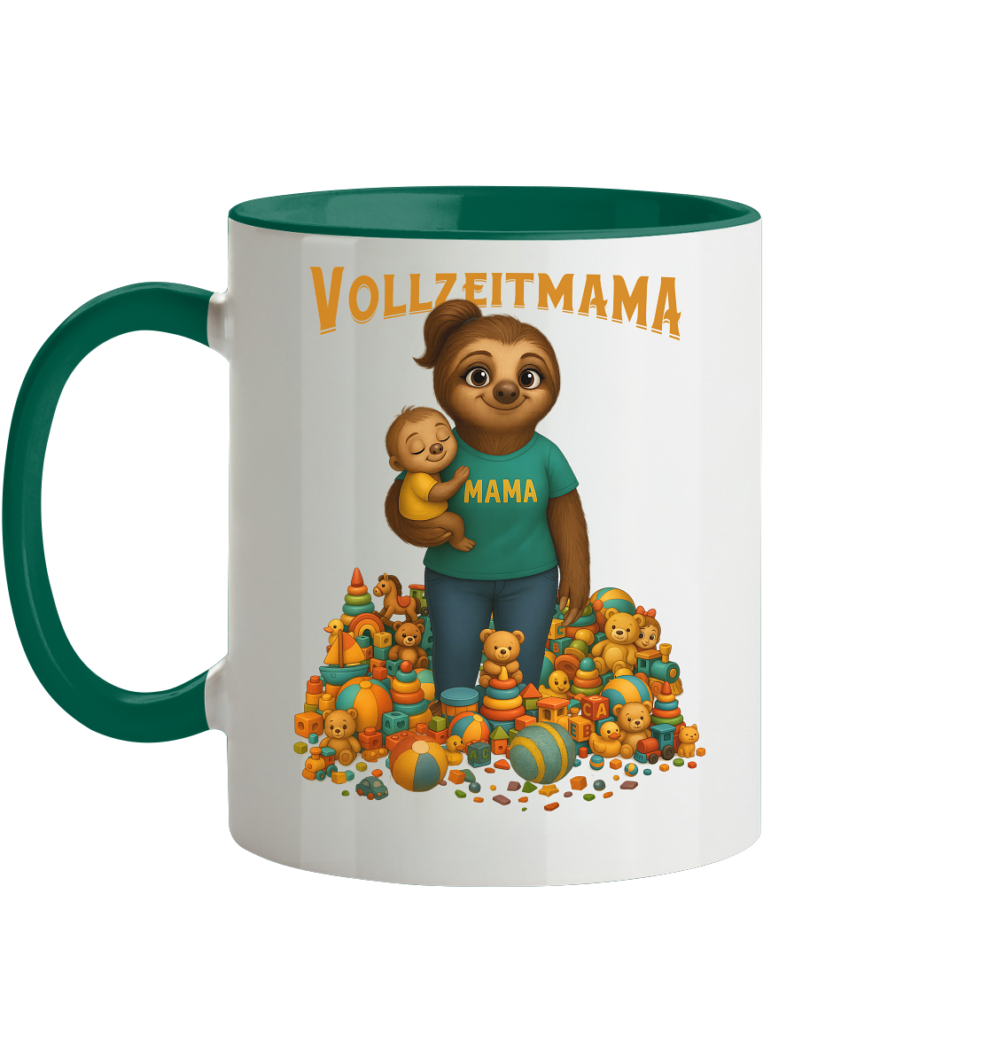 Slothies - Vollzeitmama - Tasse zweifarbig