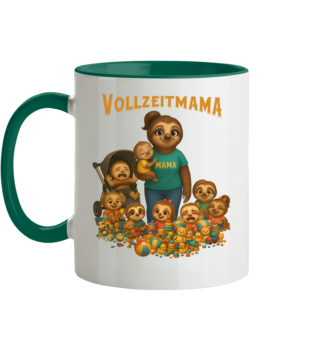 Slothies - Vollzeitmama - Haufen Kinder - Tasse zweifarbig