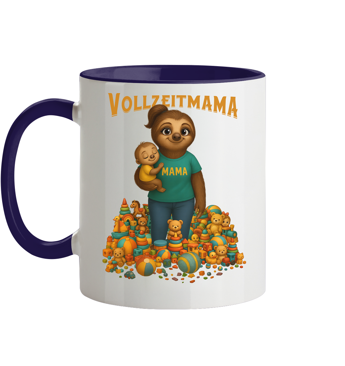 Slothies - Vollzeitmama - Tasse zweifarbig