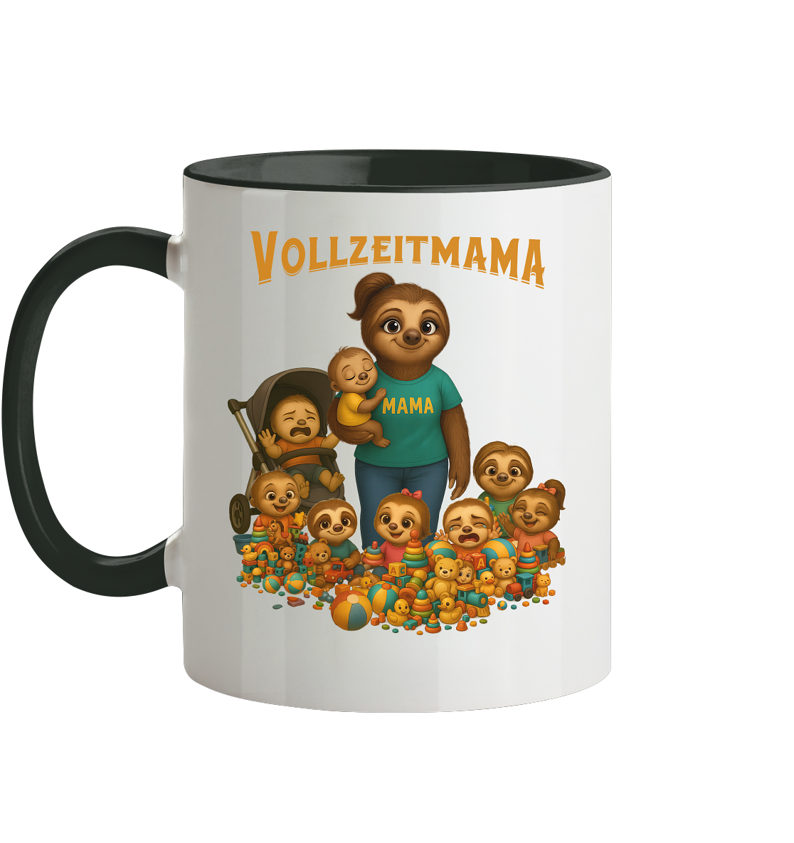 Slothies - Vollzeitmama - Haufen Kinder - Tasse zweifarbig