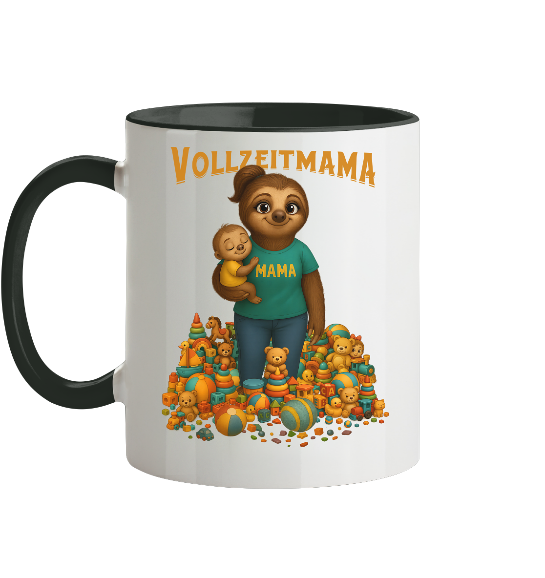 Slothies - Vollzeitmama - Tasse zweifarbig