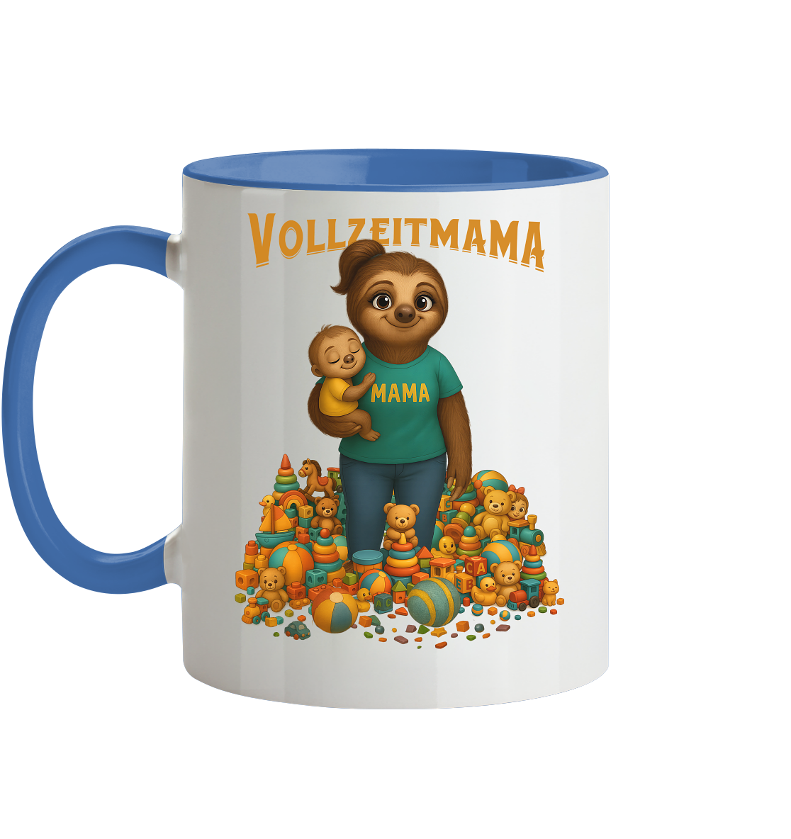 Slothies - Vollzeitmama - Tasse zweifarbig