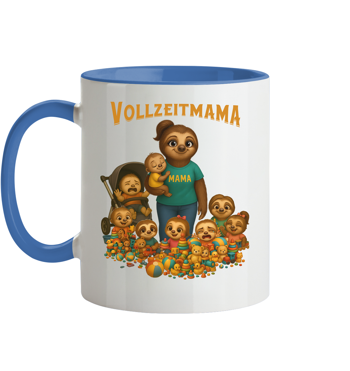 Slothies - Vollzeitmama - Haufen Kinder - Tasse zweifarbig