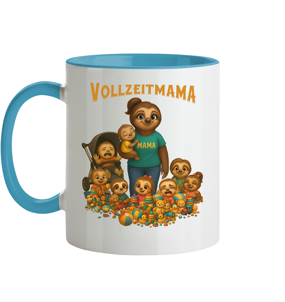 Slothies - Vollzeitmama - Haufen Kinder - Tasse zweifarbig