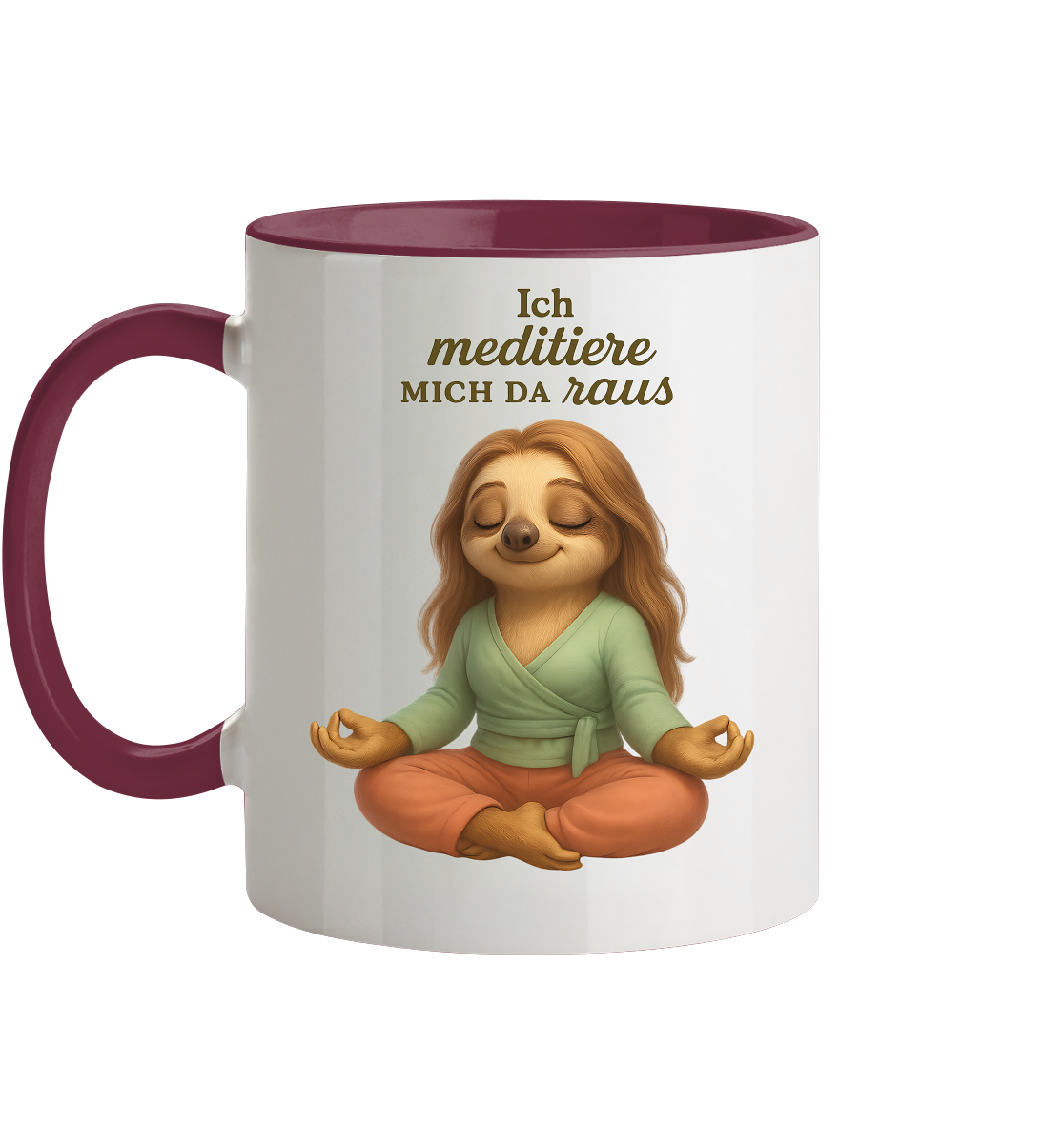 Slothies - Ich meditiere mich da raus - Weiblich - Tasse zweifarbig