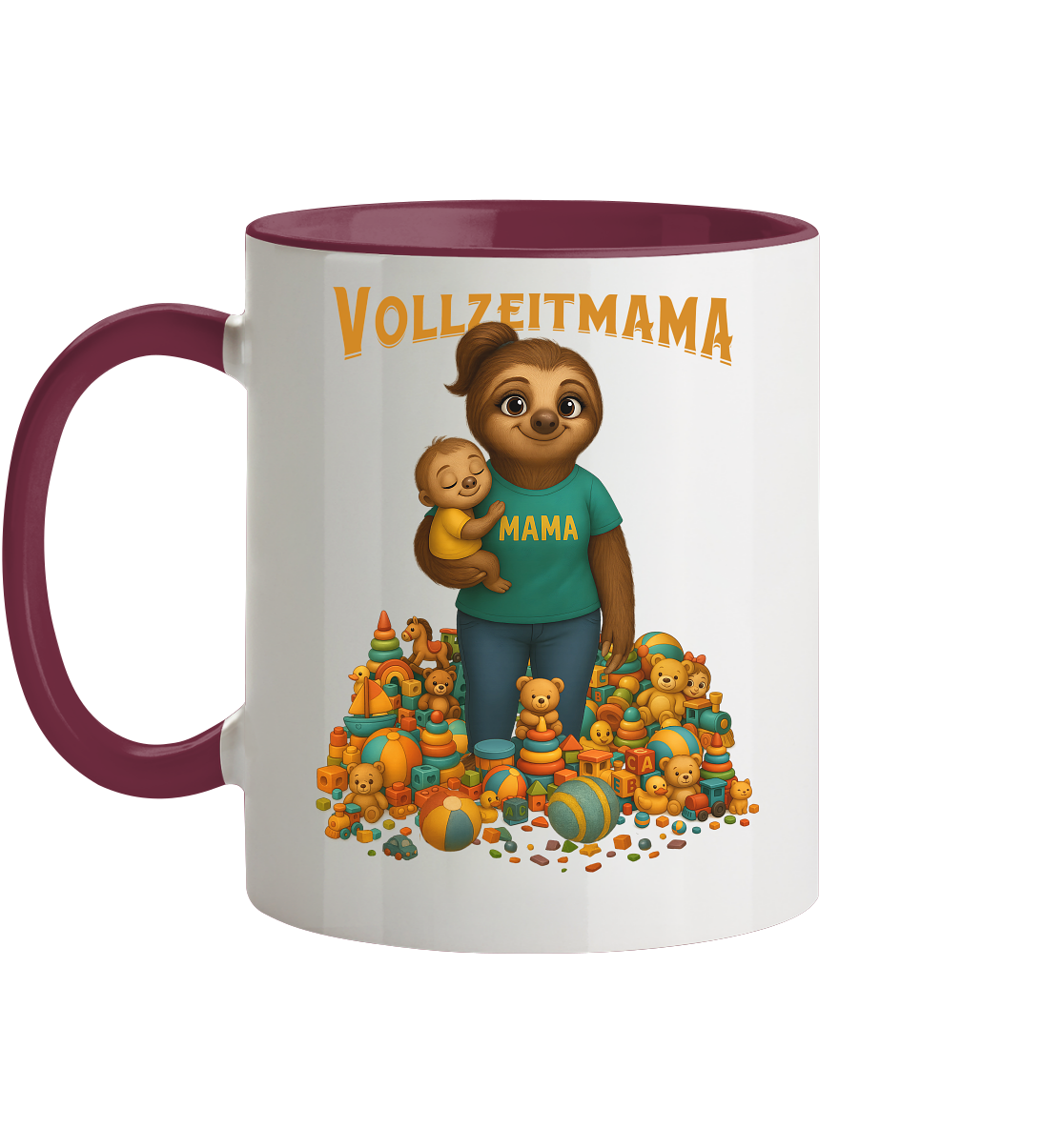 Slothies - Vollzeitmama - Tasse zweifarbig