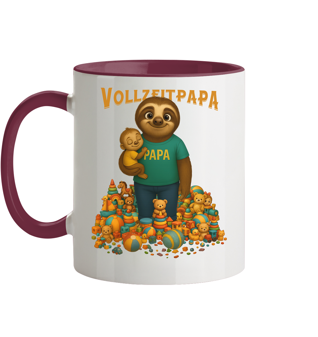 Slothies - Vollzeitpapa - Tasse zweifarbig