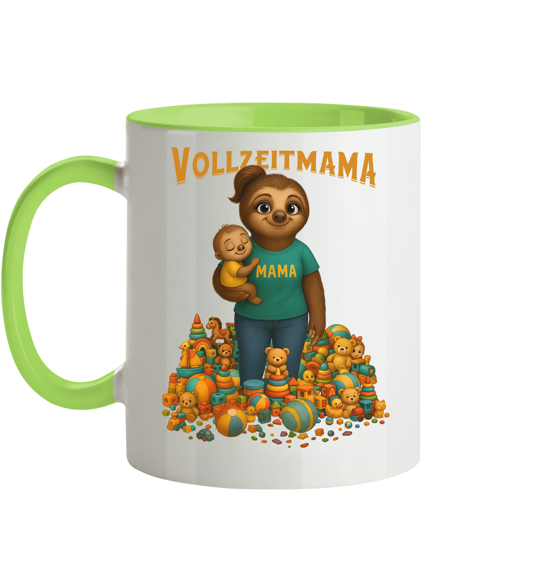 Slothies - Vollzeitmama - Tasse zweifarbig