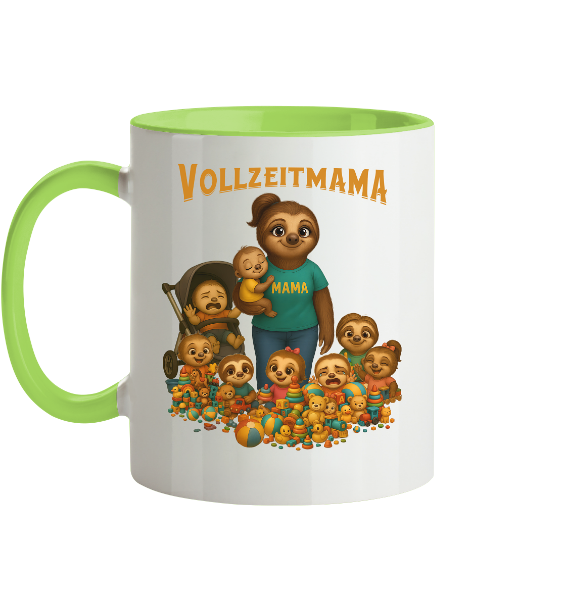 Slothies - Vollzeitmama - Haufen Kinder - Tasse zweifarbig