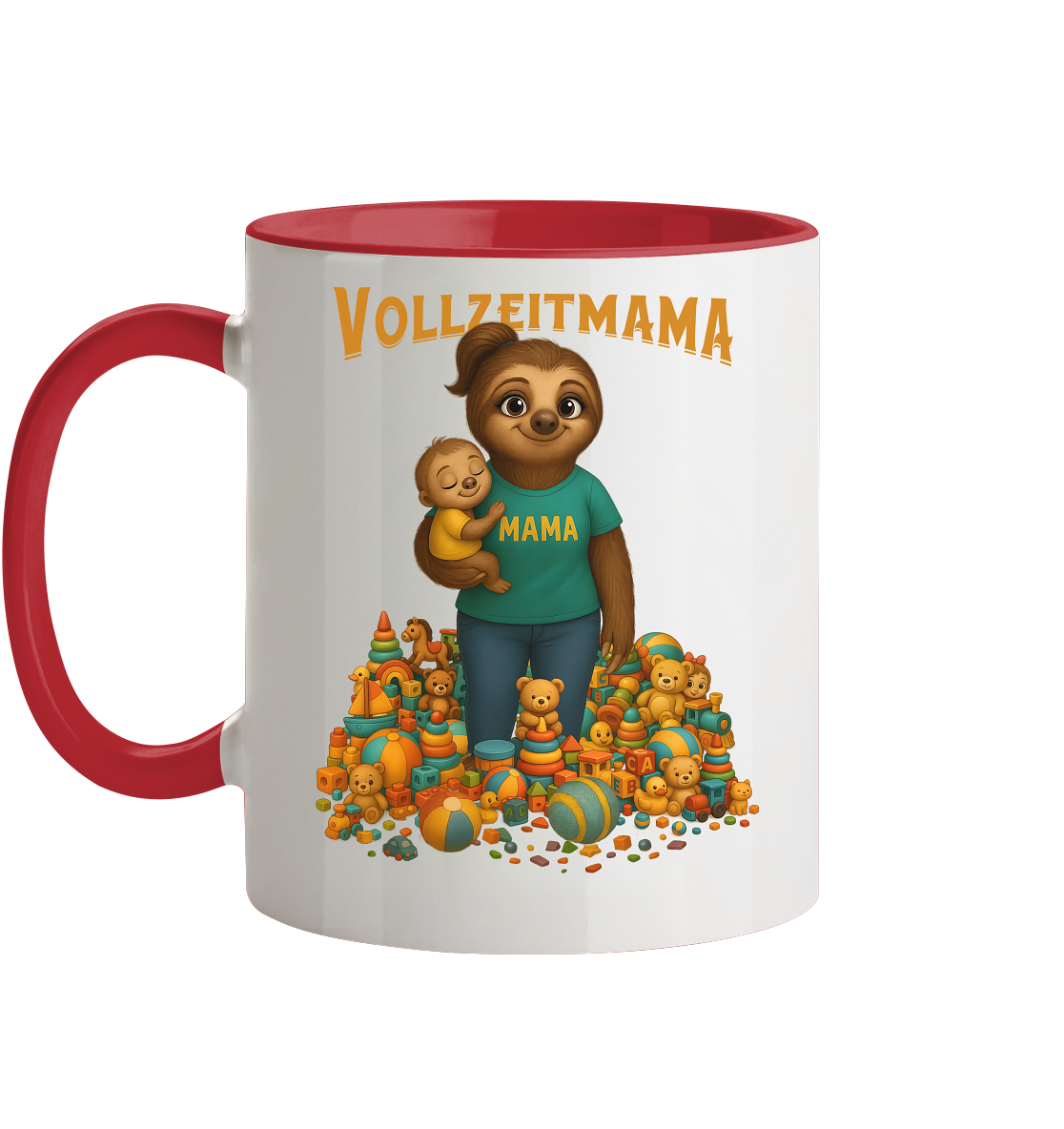 Slothies - Vollzeitmama - Tasse zweifarbig
