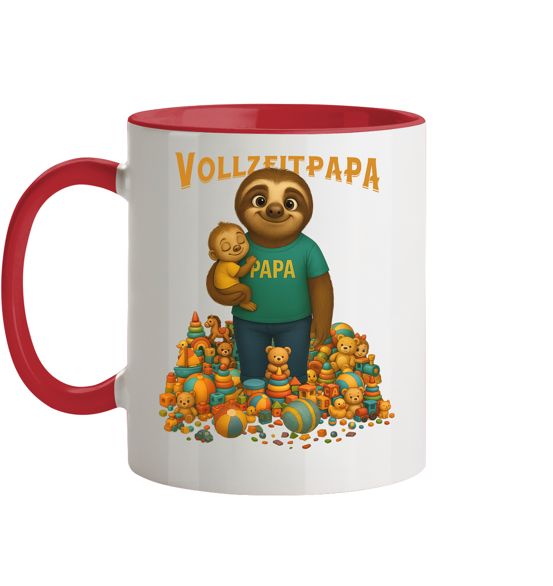 Slothies - Vollzeitpapa - Tasse zweifarbig