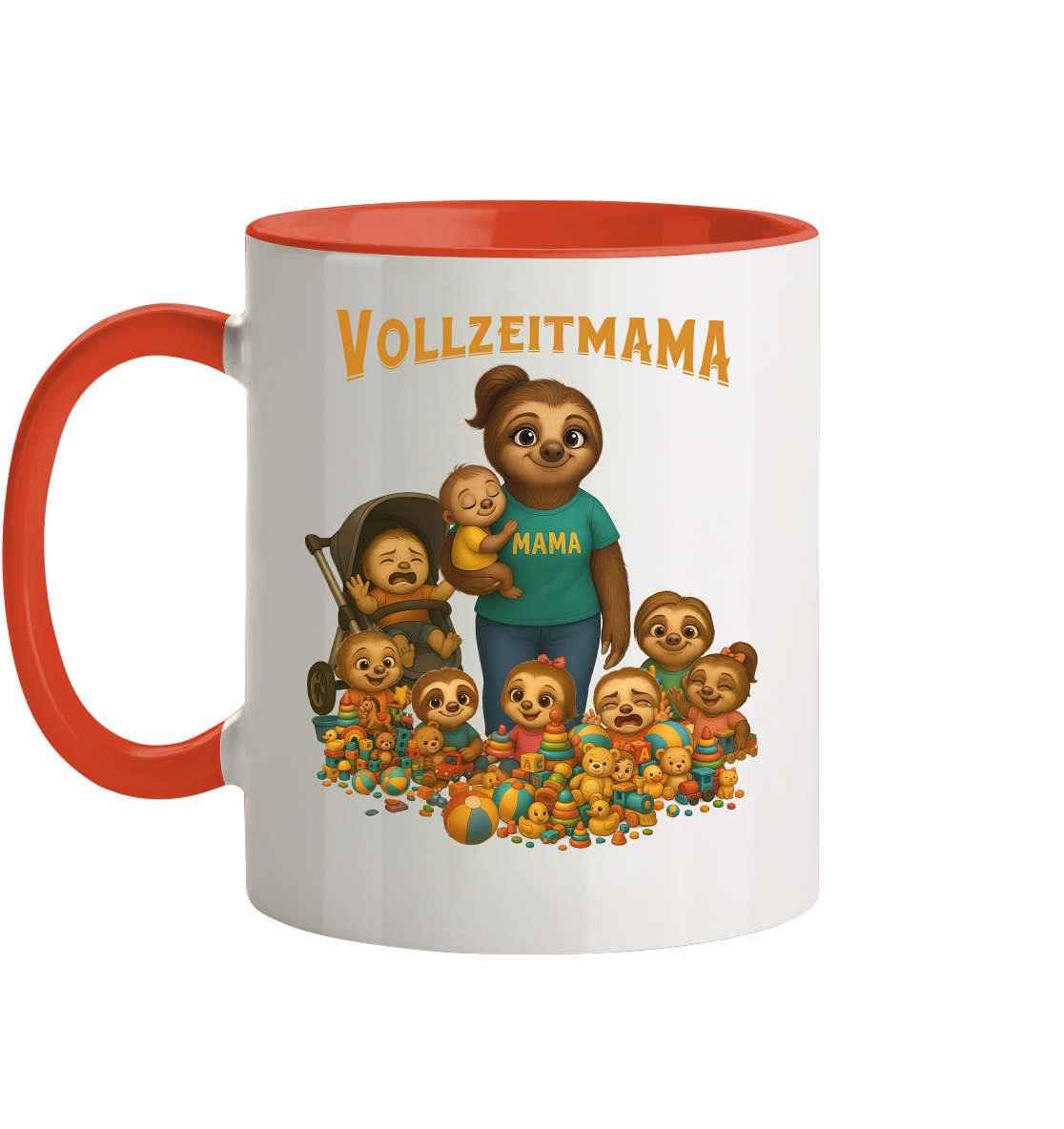 Slothies - Vollzeitmama - Haufen Kinder - Tasse zweifarbig