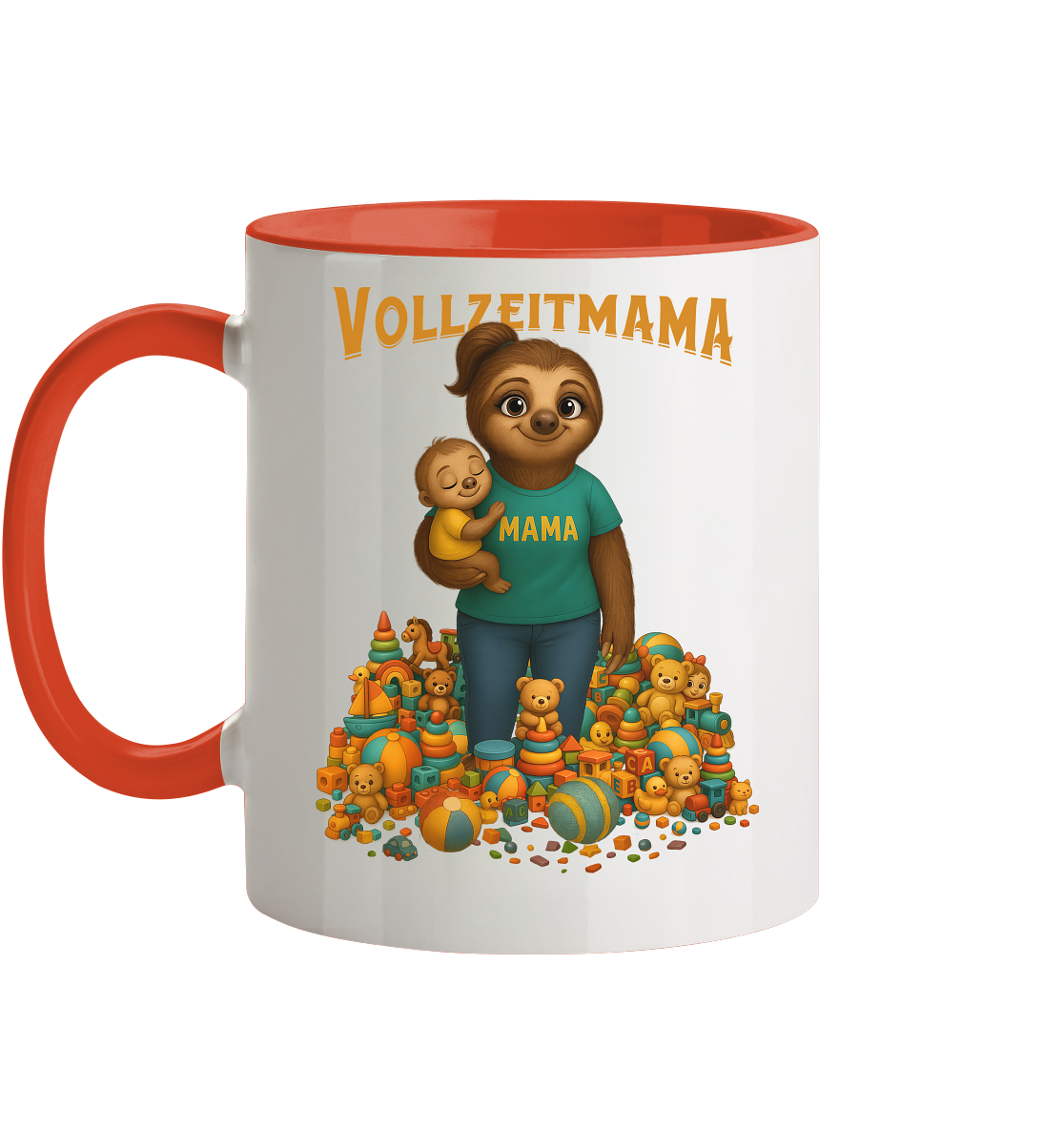 Slothies - Vollzeitmama - Tasse zweifarbig