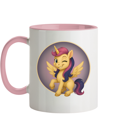 Luna - Das Licht im Dunkeln - Zwinkern - Tasse zweifarbig