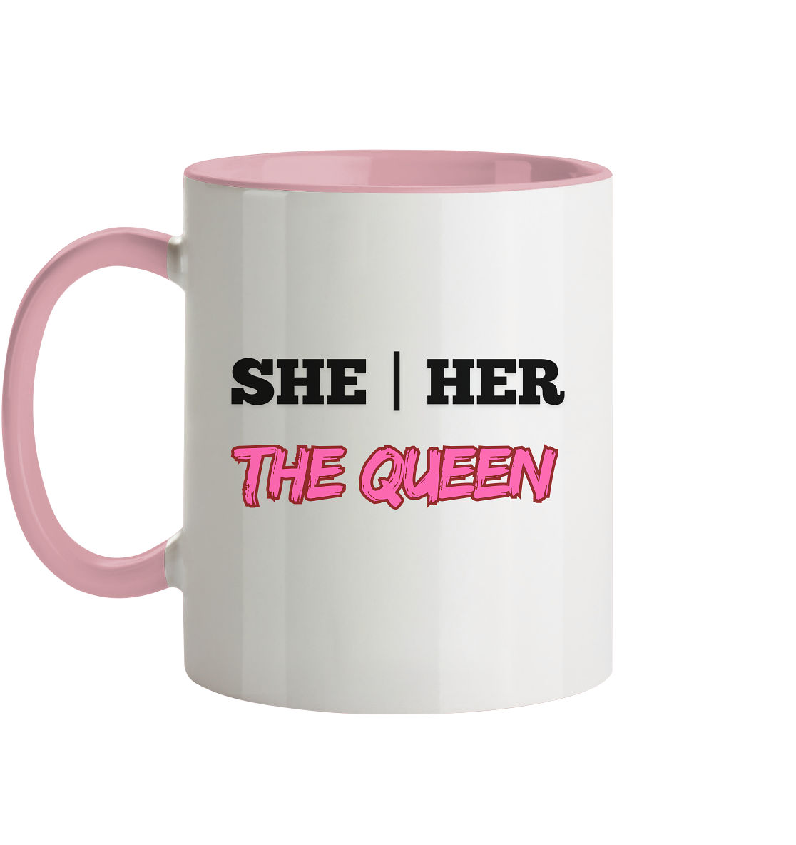 she / her – THE QUEEN - Tasse zweifarbig