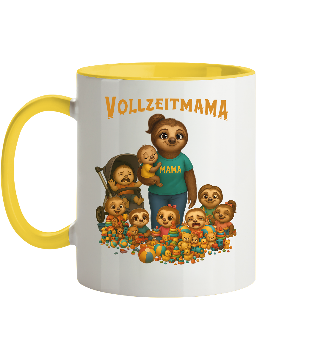 Slothies - Vollzeitmama - Haufen Kinder - Tasse zweifarbig
