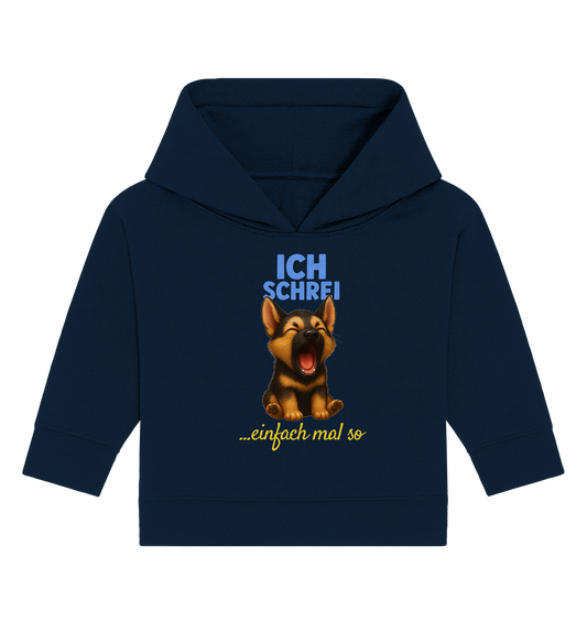 Ich schrei einfach mal so – Schäferhund-Welpe - Baby Organic Hoodie
