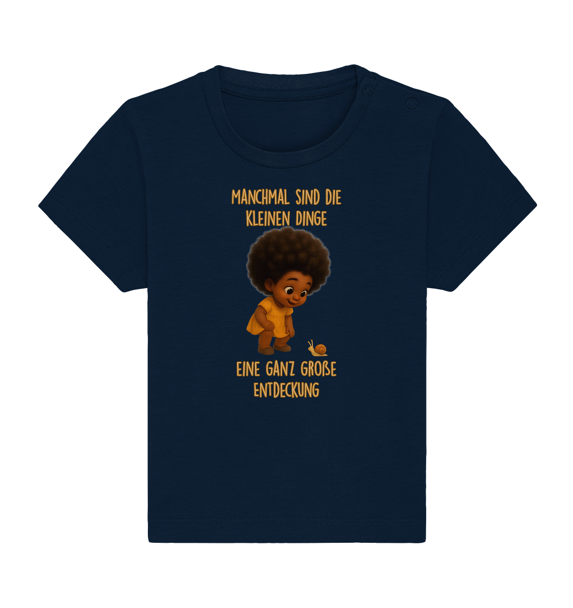 Kiwi entdeckt eine Schnecke - Baby Organic Shirt