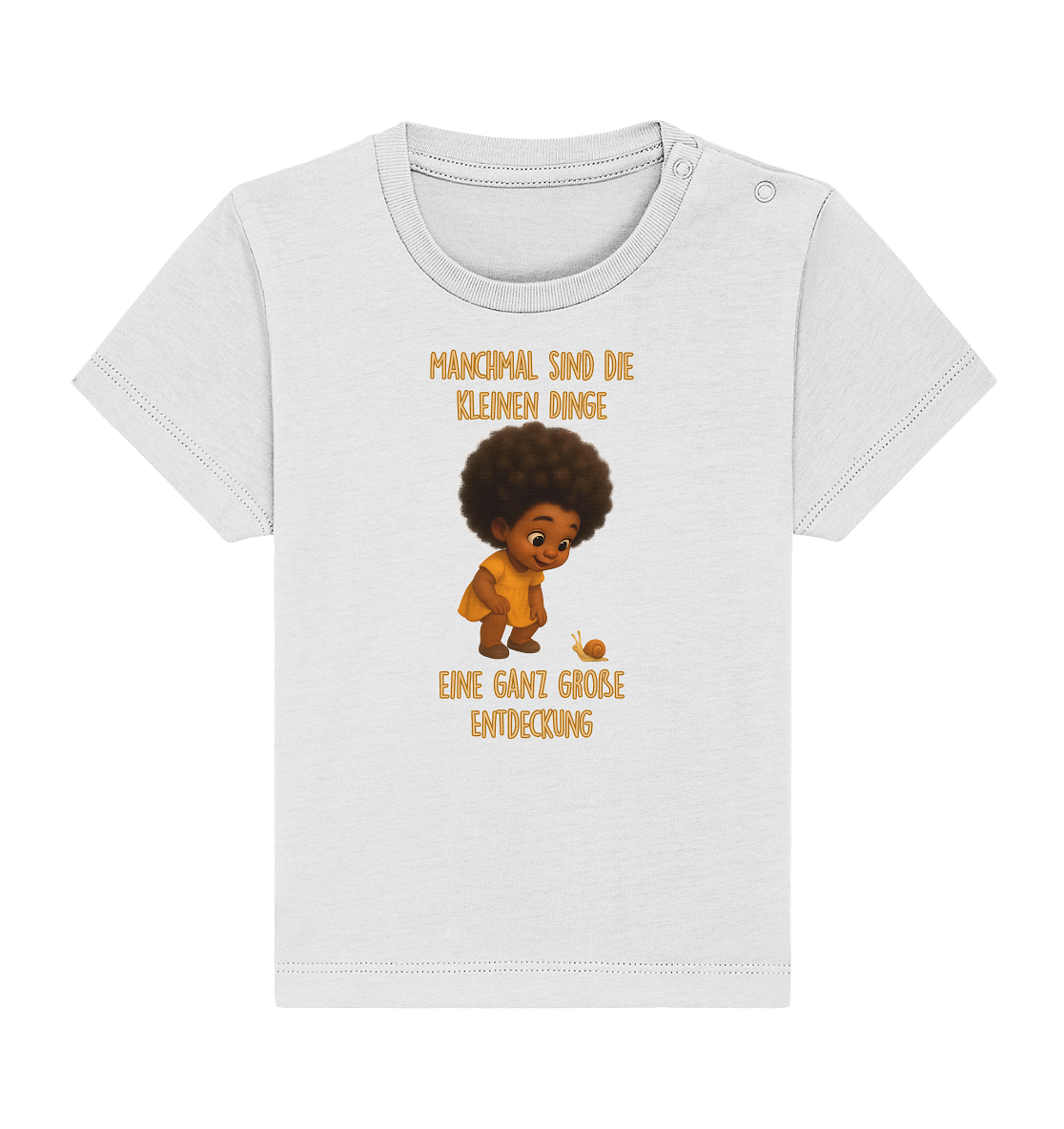 Kiwi entdeckt eine Schnecke - Baby Organic Shirt