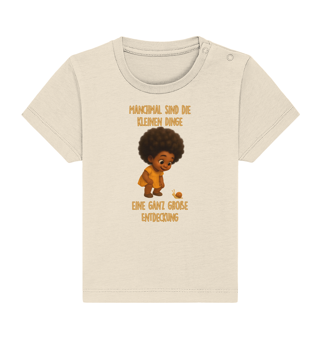 Kiwi entdeckt eine Schnecke - Baby Organic Shirt