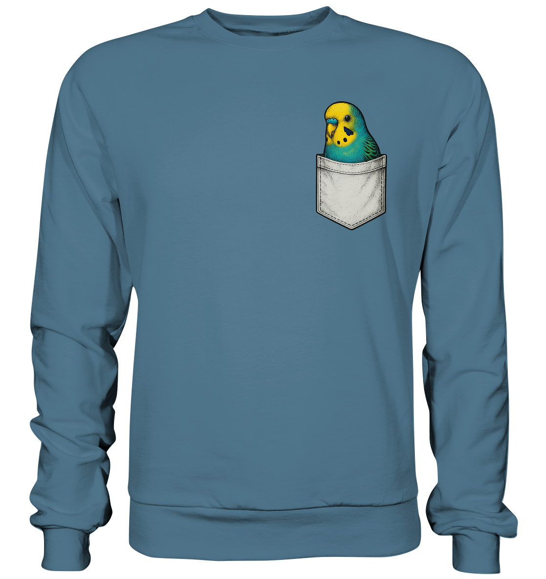 Peekaboo Pocket Bird – Lustiger Wellensittich im Hosentaschen-Style - Basic Sweatshirt