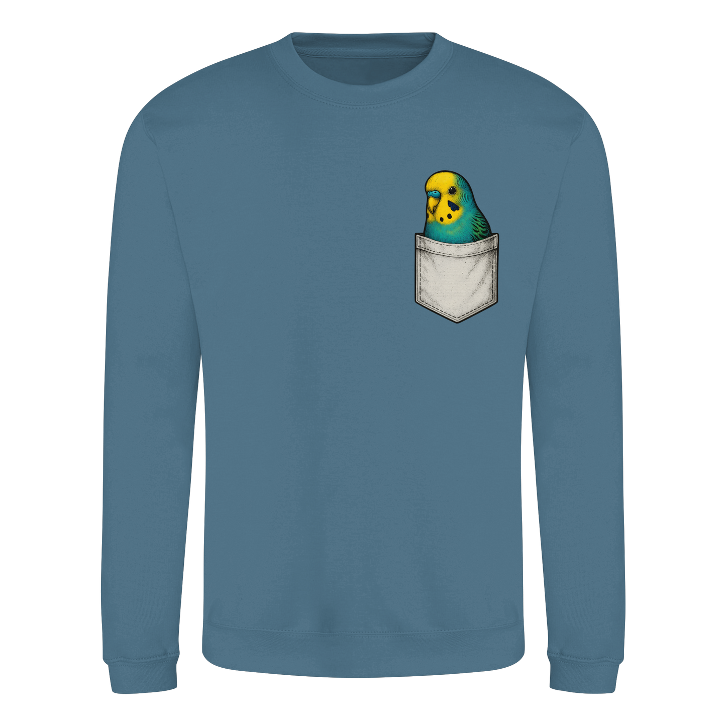 Peekaboo Pocket Bird – Lustiger Wellensittich im Hosentaschen-Style - Basic Sweatshirt
