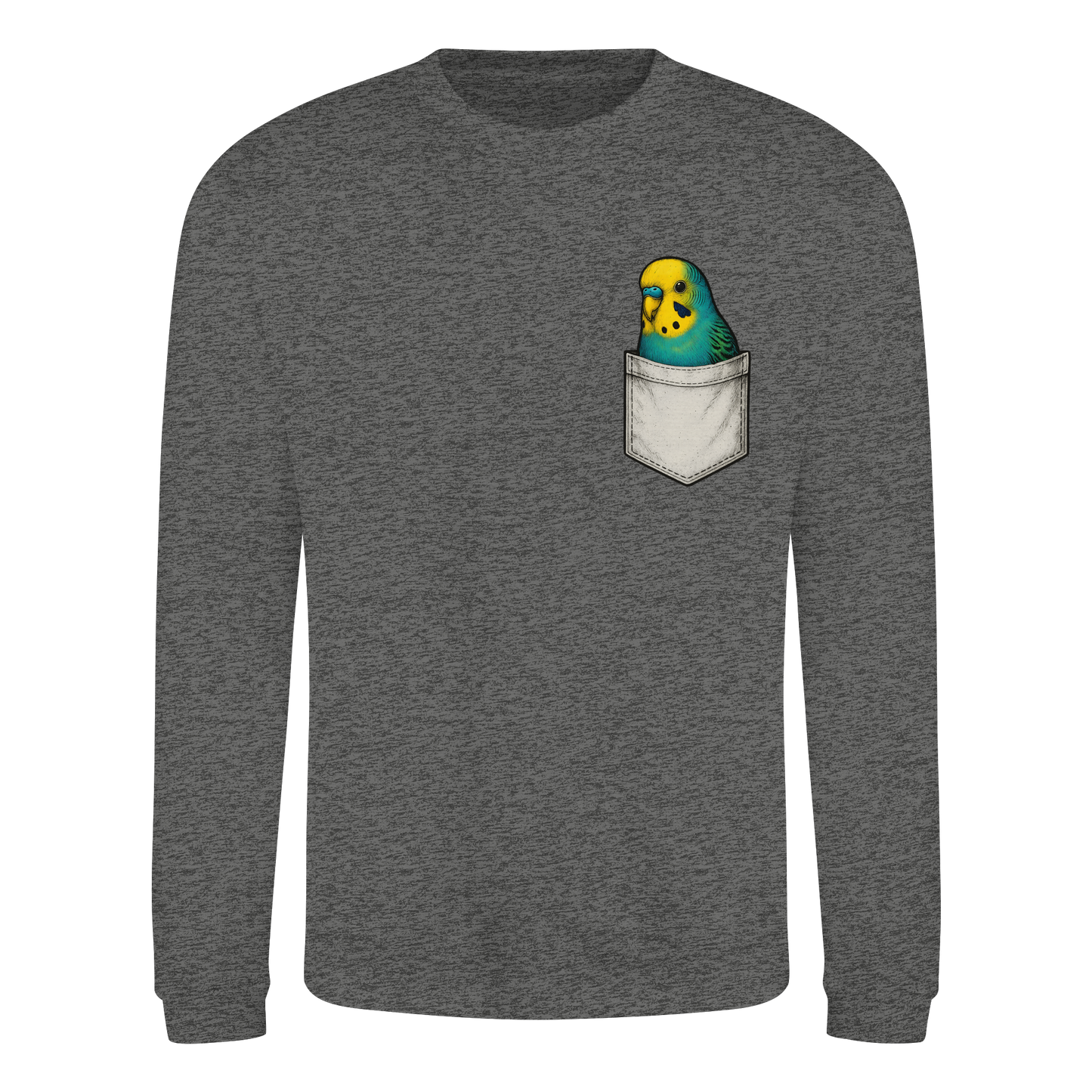 Peekaboo Pocket Bird – Lustiger Wellensittich im Hosentaschen-Style - Basic Sweatshirt