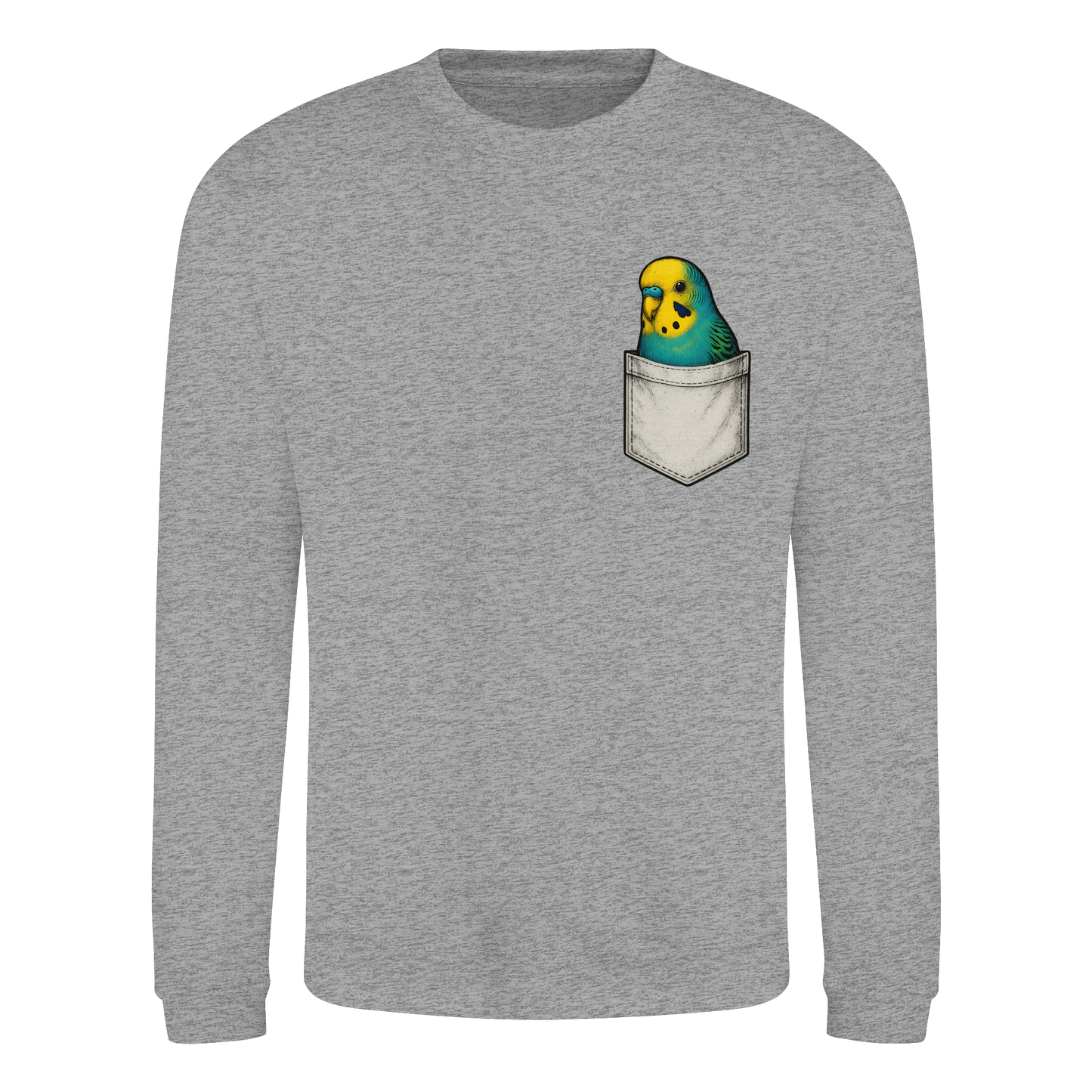 Peekaboo Pocket Bird – Lustiger Wellensittich im Hosentaschen-Style - Basic Sweatshirt