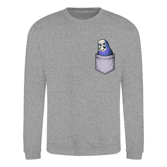Peekaboo Pocket Bird – Lustiger Wellensittich im Hosentaschen-Style Violett - Basic Sweatshirt