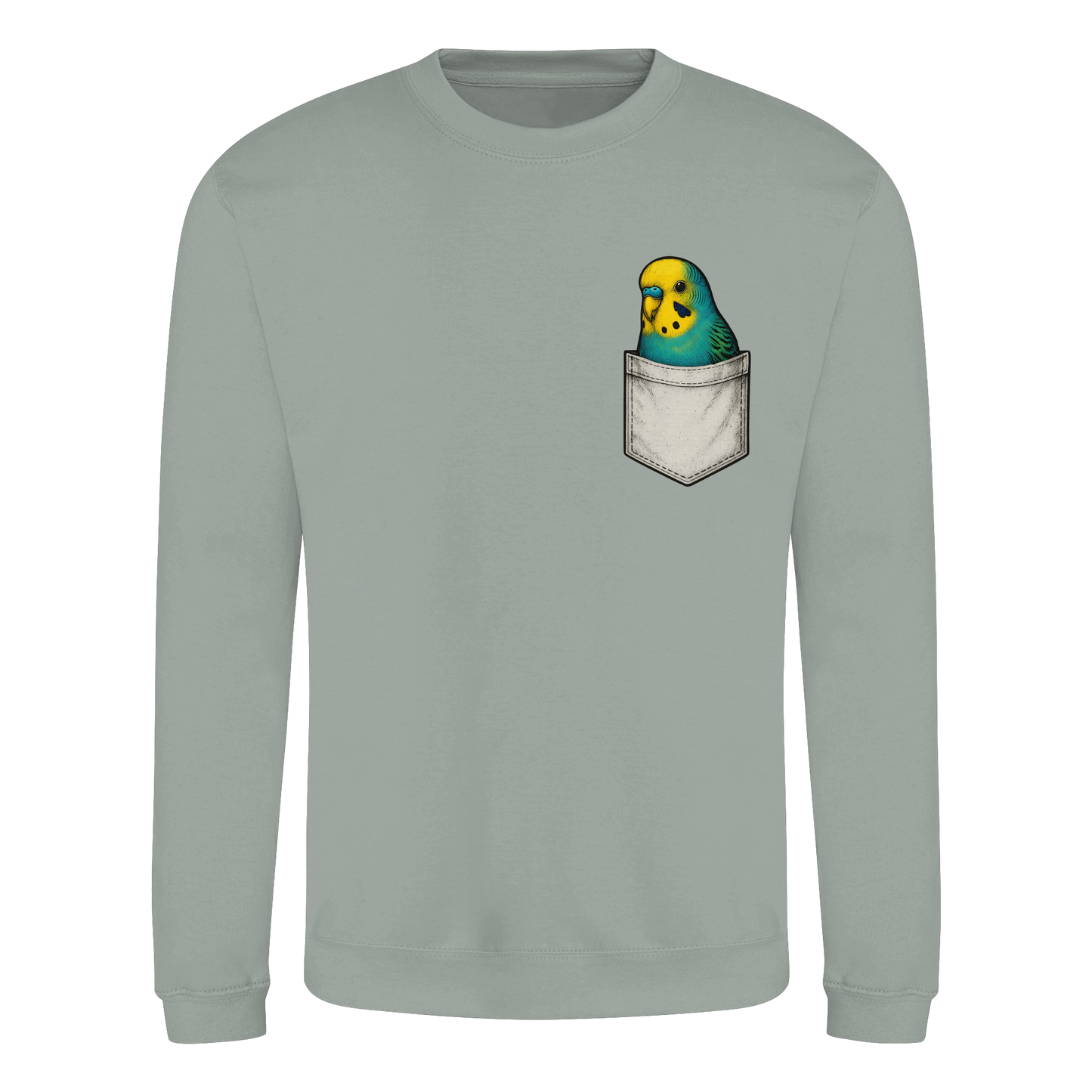Peekaboo Pocket Bird – Lustiger Wellensittich im Hosentaschen-Style - Basic Sweatshirt