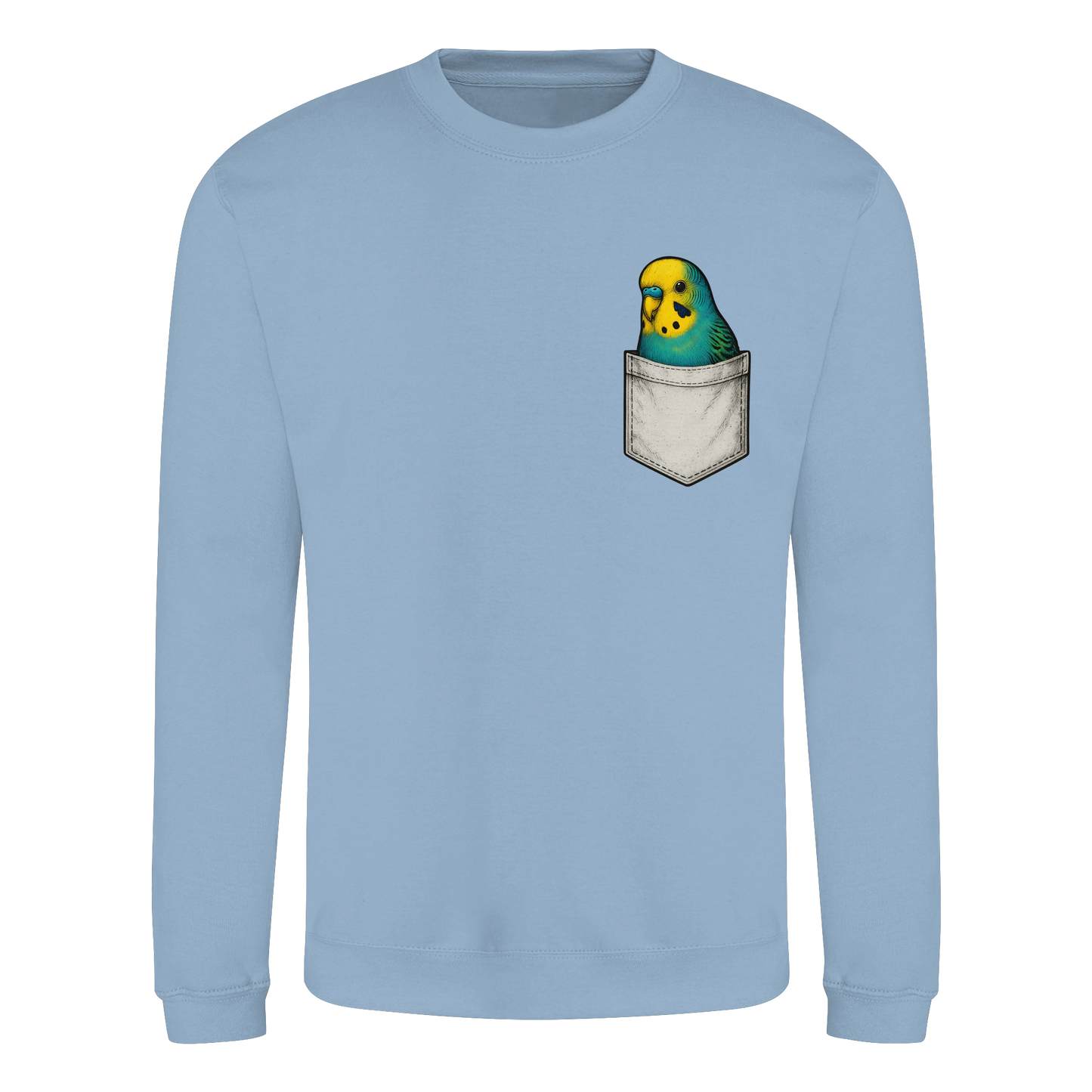 Peekaboo Pocket Bird – Lustiger Wellensittich im Hosentaschen-Style - Basic Sweatshirt