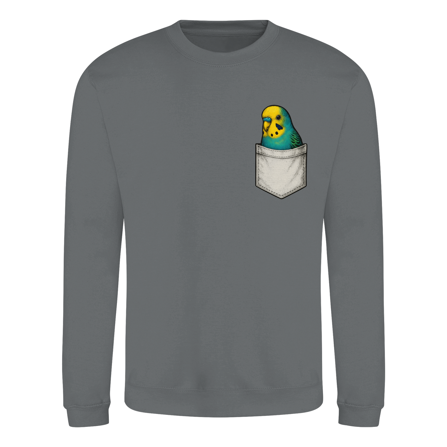 Peekaboo Pocket Bird – Lustiger Wellensittich im Hosentaschen-Style - Basic Sweatshirt