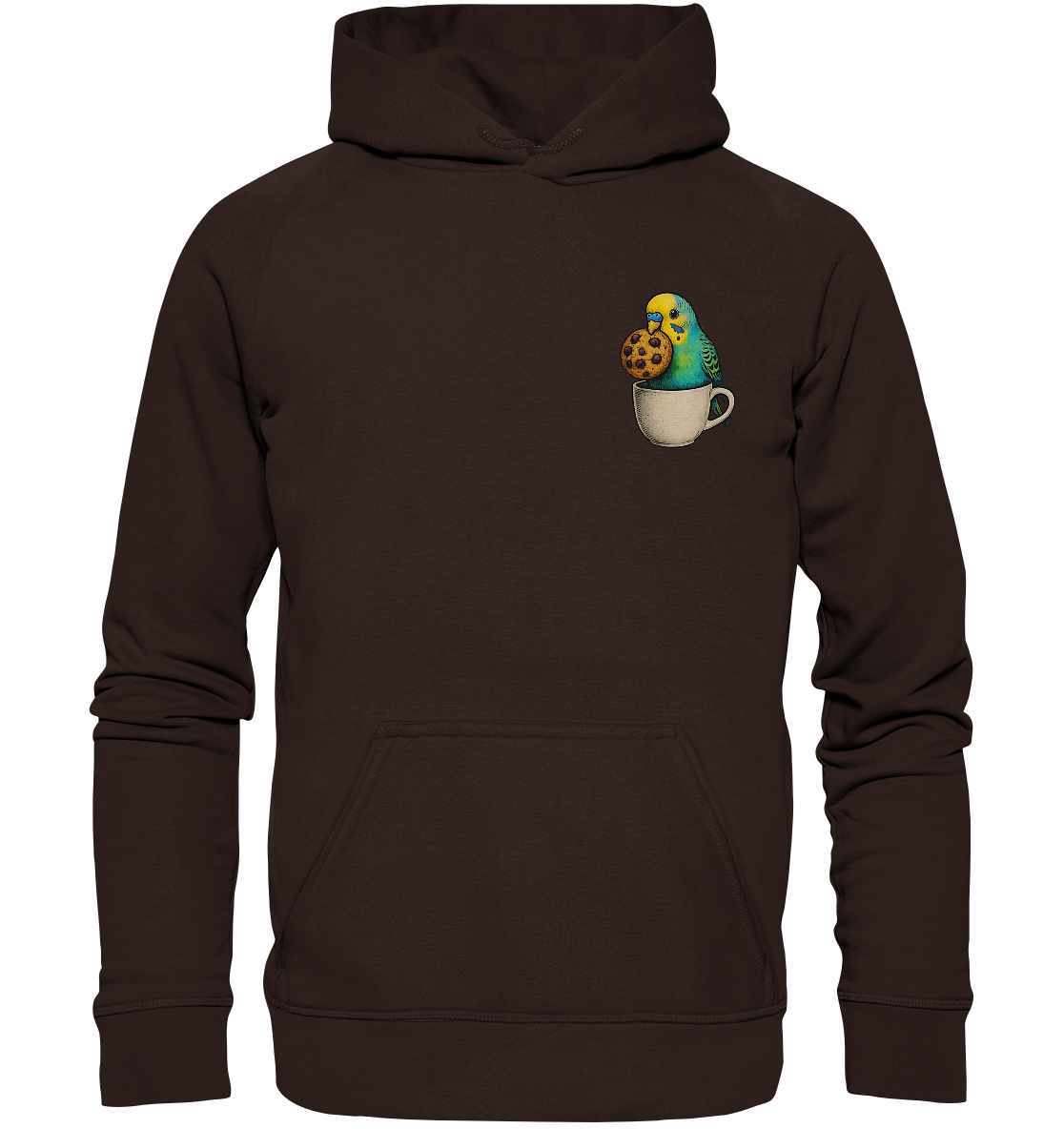 Cookie Time Budgie – Funny Bird with Cookie - Basic Unisex Hoodie