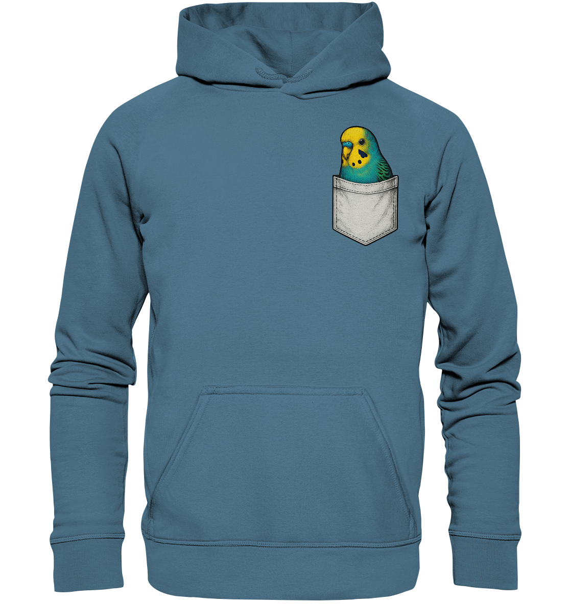 Peekaboo Pocket Bird – Lustiger Wellensittich im Hosentaschen-Style - Basic Unisex Hoodie