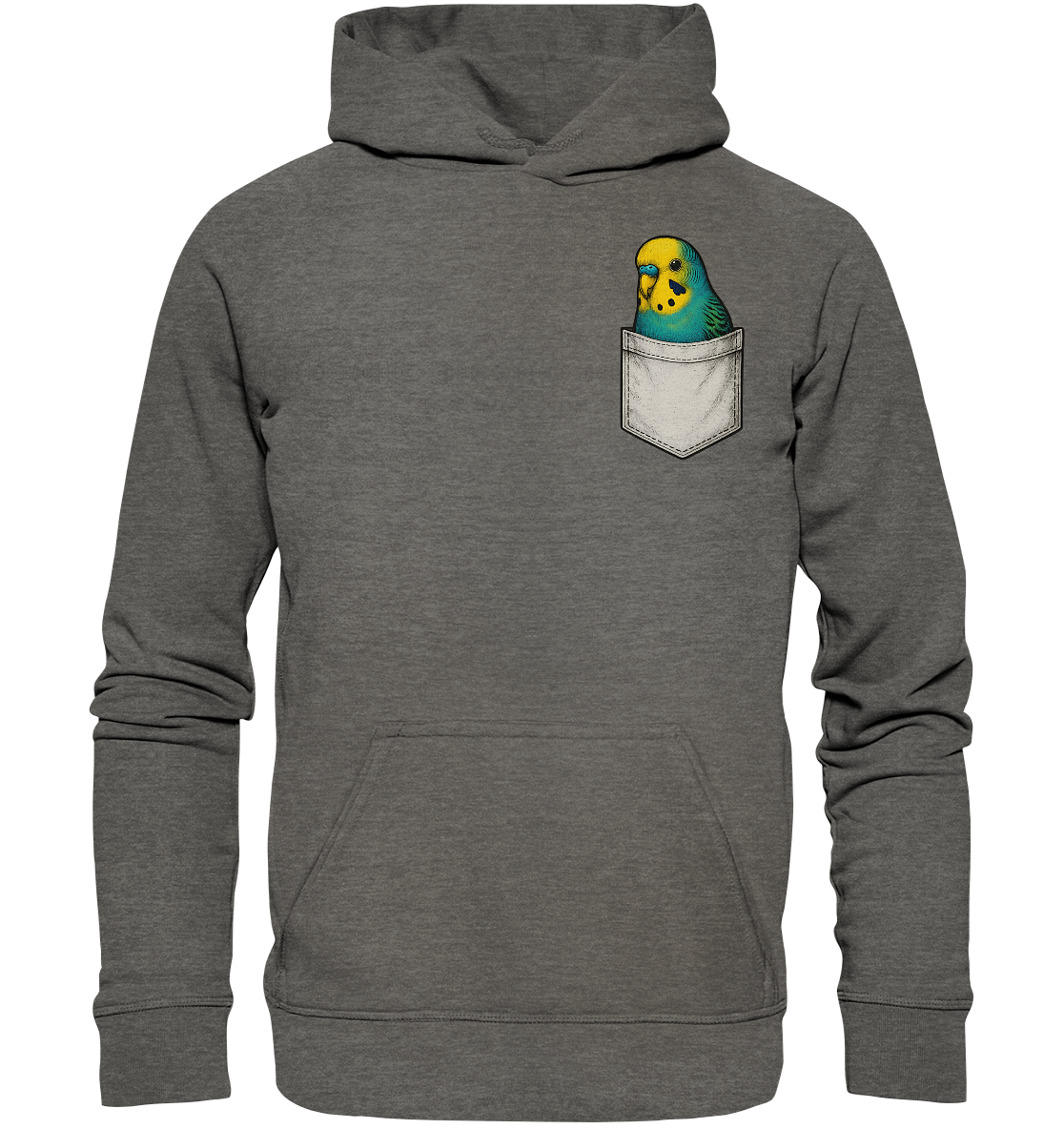 Peekaboo Pocket Bird – Lustiger Wellensittich im Hosentaschen-Style - Basic Unisex Hoodie