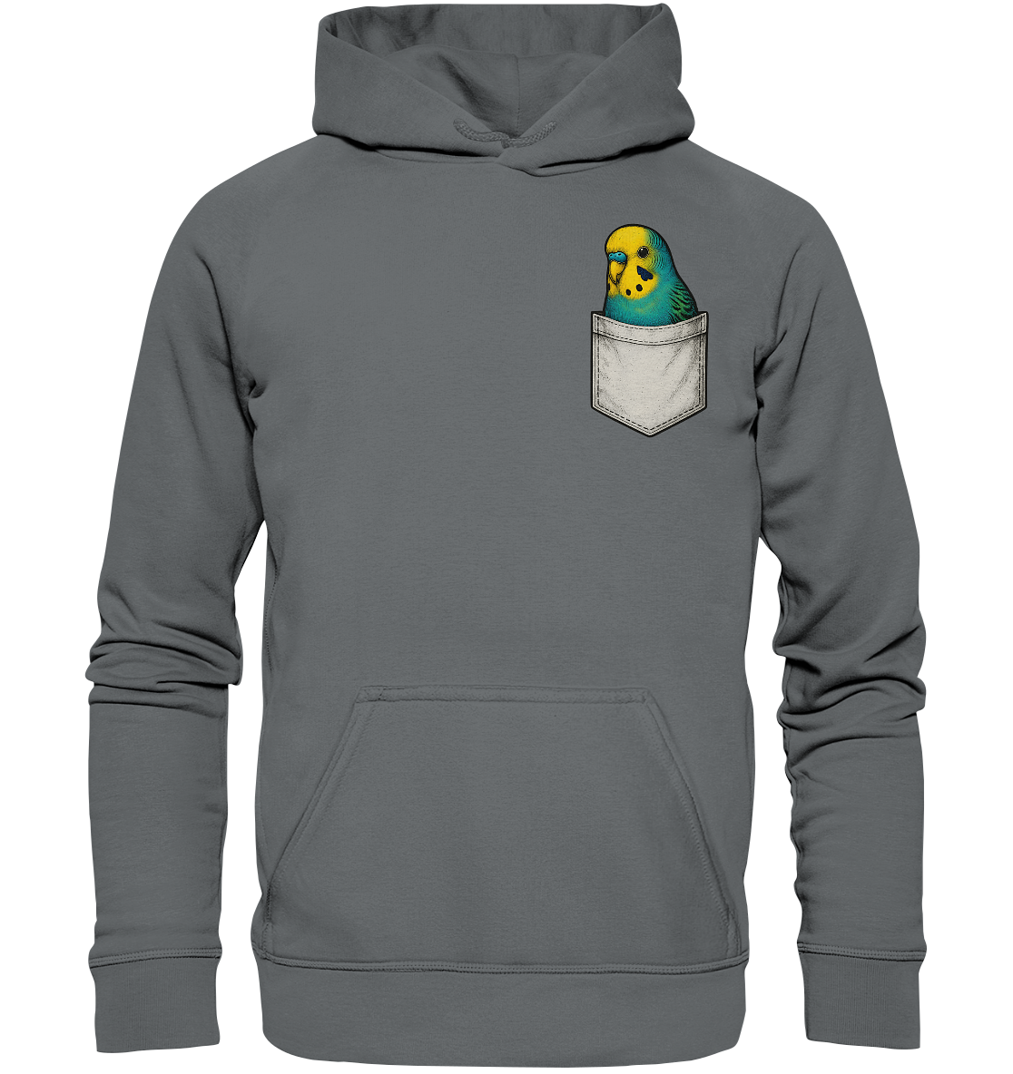 Peekaboo Pocket Bird – Lustiger Wellensittich im Hosentaschen-Style - Basic Unisex Hoodie