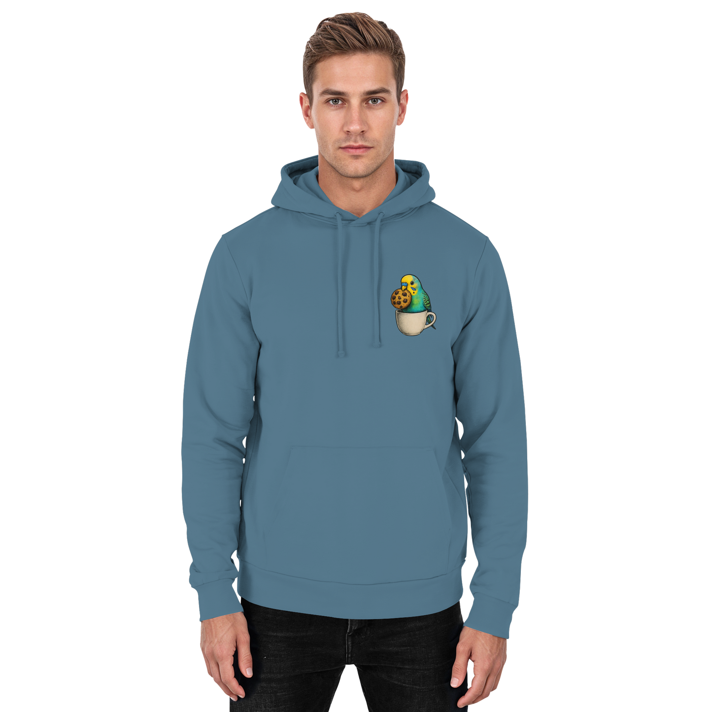 Cookie Time Budgie – Funny Bird with Cookie - Basic Unisex Hoodie