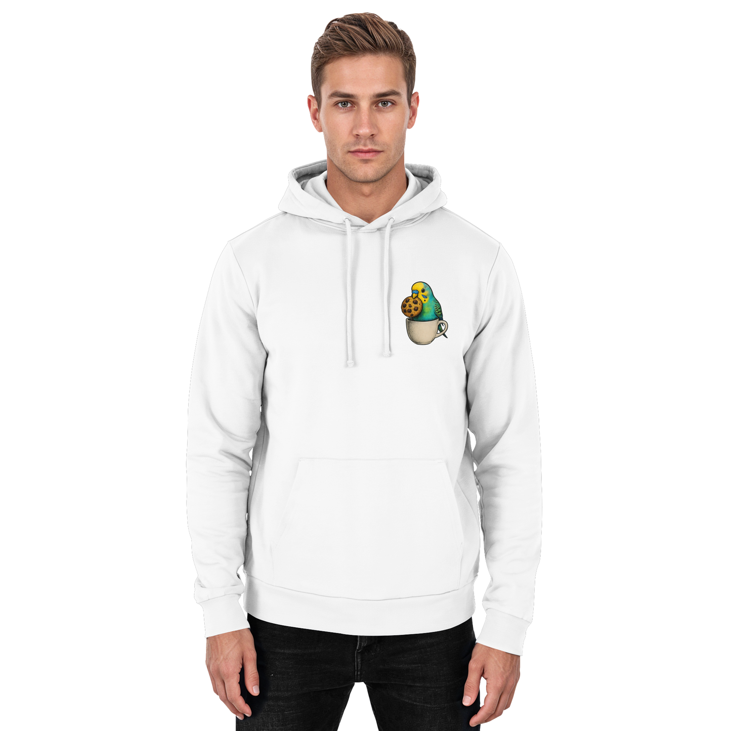 Cookie Time Budgie – Funny Bird with Cookie - Basic Unisex Hoodie
