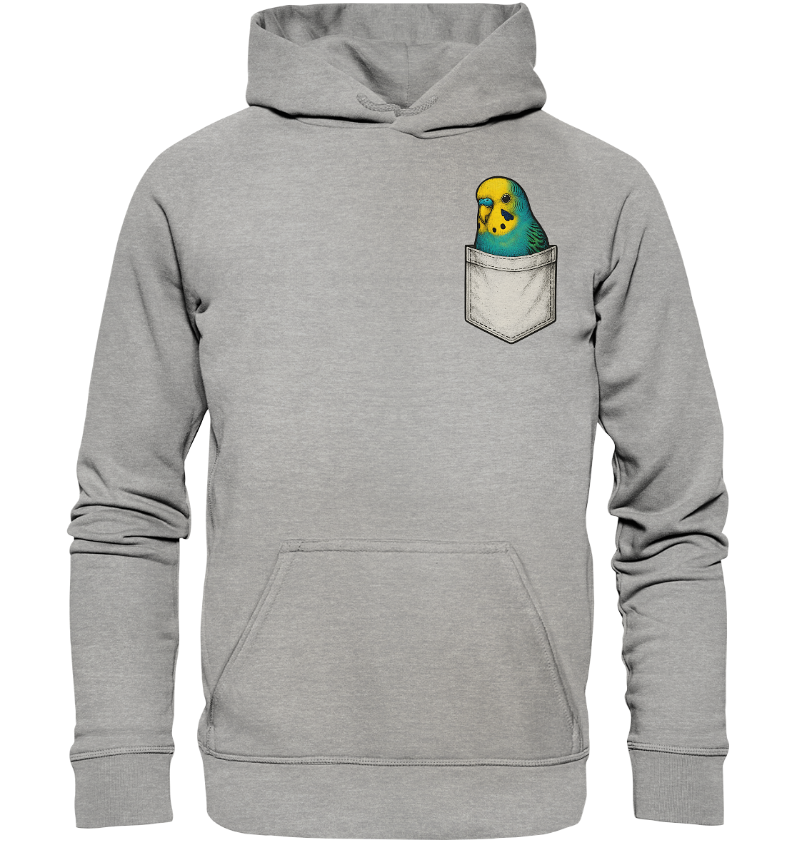 Peekaboo Pocket Bird – Lustiger Wellensittich im Hosentaschen-Style - Basic Unisex Hoodie