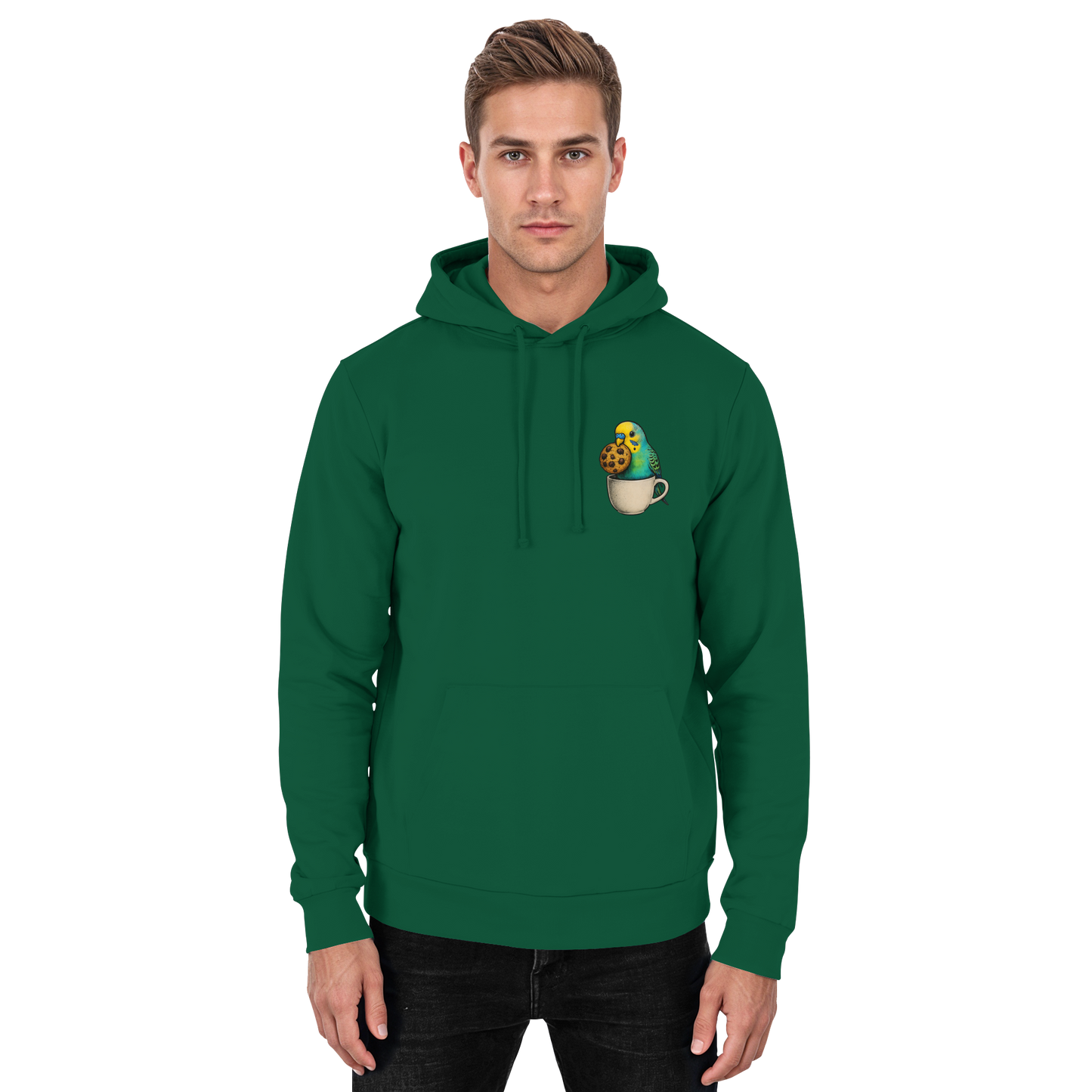 Cookie Time Budgie – Funny Bird with Cookie - Basic Unisex Hoodie