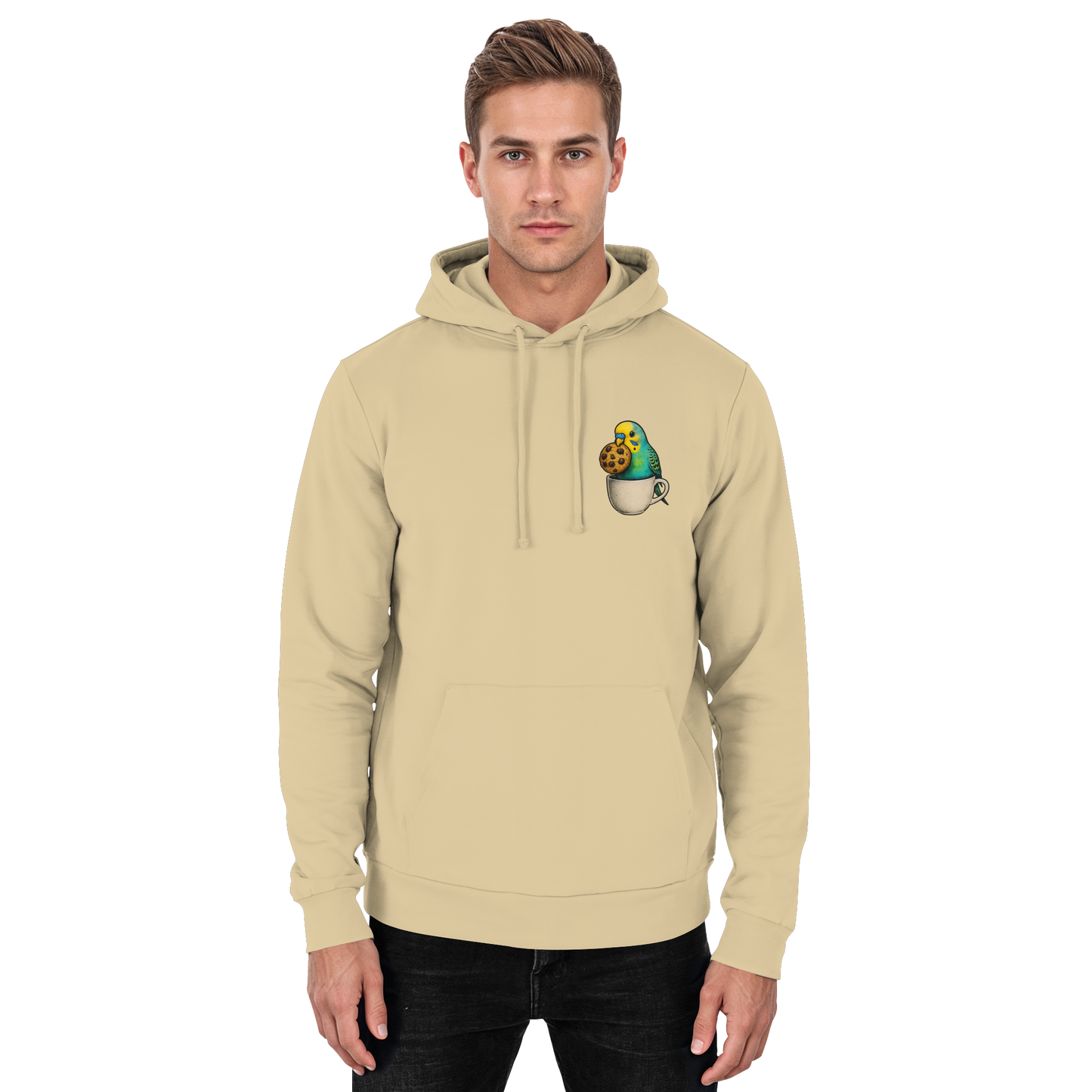 Cookie Time Budgie – Funny Bird with Cookie - Basic Unisex Hoodie