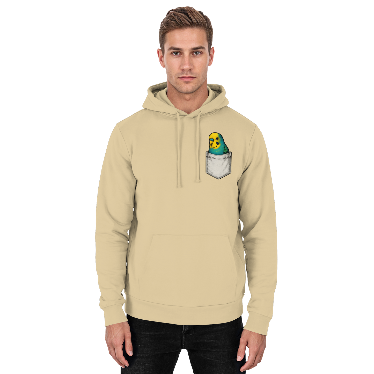 Peekaboo Pocket Bird – Lustiger Wellensittich im Hosentaschen-Style - Basic Unisex Hoodie